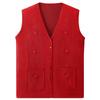 Middle Aged and Elderly Women's Spring Autumn Thin Vest Elderly Cardigan Vest Loose Plus Size Grandma Knit Cardigan Outfit