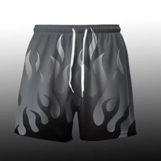 Fire Flame Boxing Muay Thai Kickboxing Shorts Pants 3D Print Fighting Training Unisex Men Women Quick Dry Fitness Gym Sport Workout Casual Streetwear