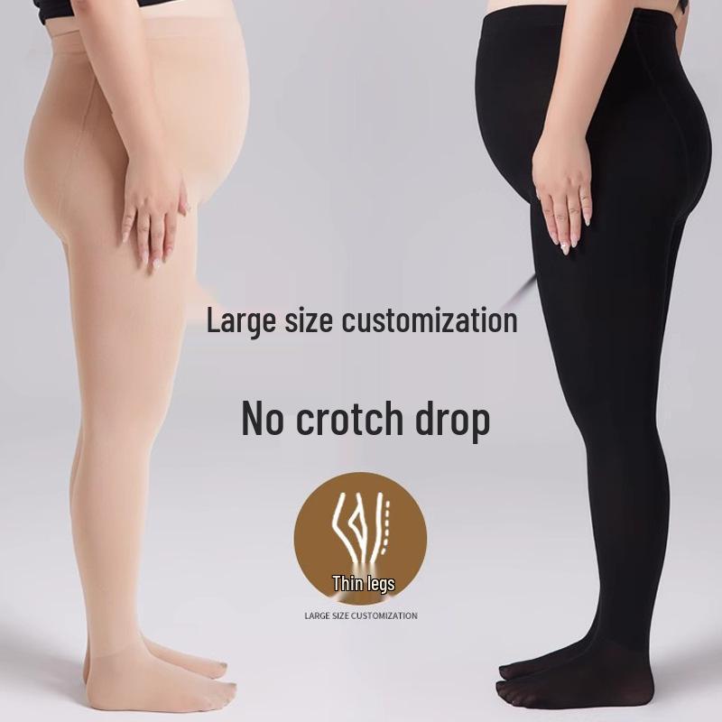 Plus Size Non-Slip Fleece-Lined Pantyhose for Women - Autumn/Winter