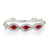 Sapphire Necklace Earrings Bracelet Four-piece Women's Jewelry Wedding Dress