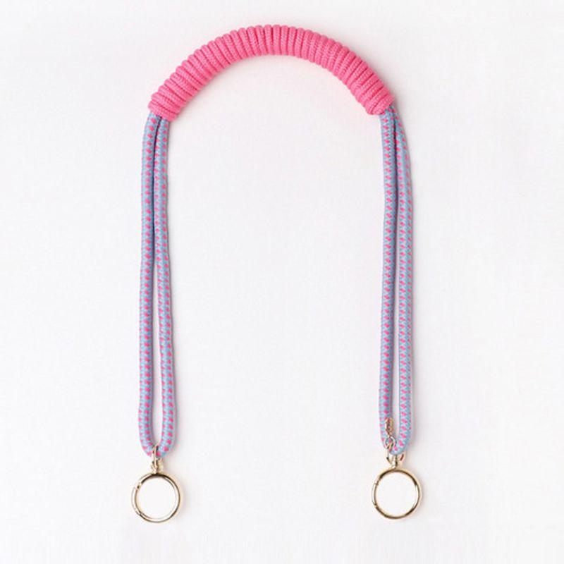 

XIMDOMADO Ремешок для сумки макраме - Розовый и бледно-голубой Pink & Pale Blue
