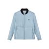 Athletics Logo Knitted Stand Collar Fitted Jacket Men Jackets Light-White Blue A11M135704F-LB