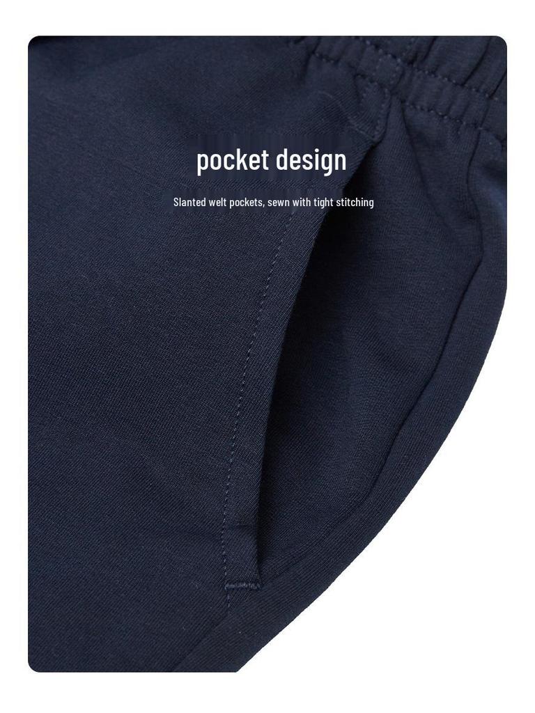 Kids' Navy Blue Fleece Sports Pants - Thick, Grey, Lambswool, Primary School Uniform Pants for Autumn/Winter