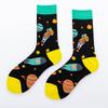 Autumn and winter new trendy women's cartoon space crowd brand socks men's European and American personalized trendy socks