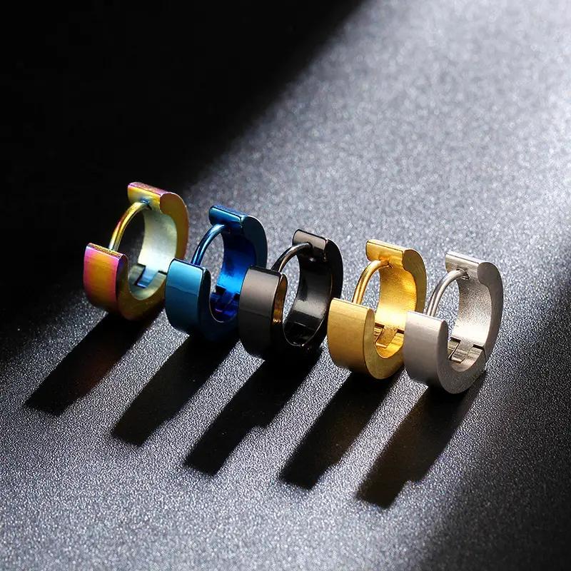 1 Paar Herrenmode Hip Hop Edelstahl Ohrstecker