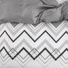 Comforter Abstract Geometric Full Queen Size Wave Pattern Bedding Set Farmhouse Comforter Microfiber Chevron