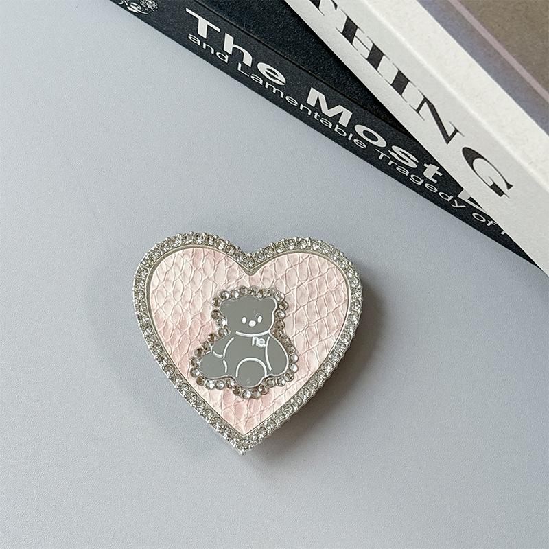 Korean-Style Heart-Shaped Magnetic Phone Holder Stand for Women