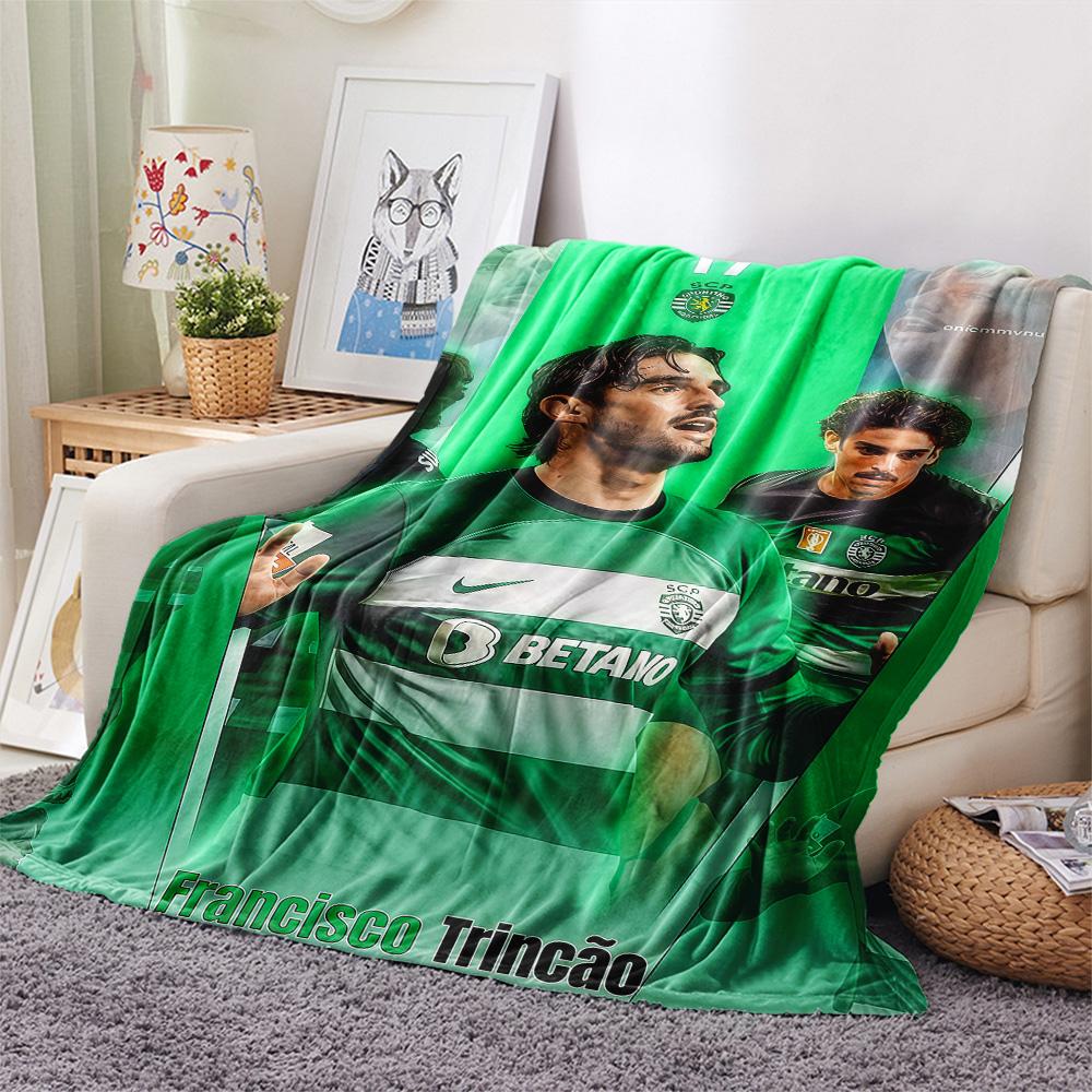 Sporting CP Print FlAannel Blanket, High quality Comfortable for All Seasons, Home Decor, Warmth and Comfort