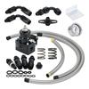AN6 Universal Adjustable Fuel Pressure Regulator With Gauge+AN6 Fuel Line Hose Fittings End Kit Hoses Connectors Aluminum Alloy