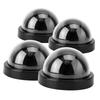 4pcs Dome Simulation Camera CCTV Dummy Fake Security Camera With Flashing Led Light