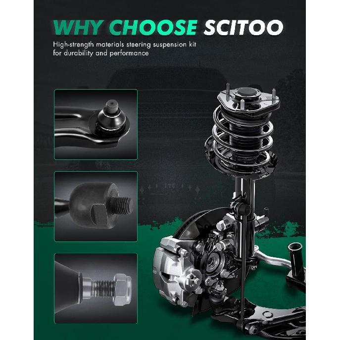 SCITOO 2pcs Front Sway Bar Link fit for Chevrolet Impala 00-13 for Buick Regal 97-04 Allure 05-09 for Pontiac Grand Prix 97-08 for Oldsmobile