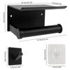 Wall Mounted Toilet Paper Holder Storage Rack with Phone support for Bathroom Kitchen Washroom No Drilling Required