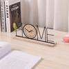 New Creative Clock Ornaments Modern Simple Wrought Iron Letter Clock Home Living Room TV Cabinet Decoration Decoration