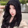 Thin Lace Scarf White Blouse Shoulders Fake Collar Simple Hooded Scarves  Women