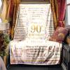90Th Birthday Celebration Blanket Durable Comfort For Sofa Couch Office Bed Picnics Ideal For All Seasons Stylish Decor Perfect Gift For Relatives And