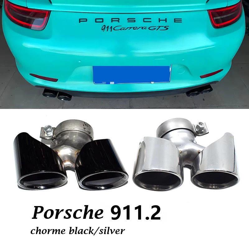 Stainless Steel Muffler Upgrade for 2016-2019 Porsche 911.2 Exhaust Tailpipe and Tip