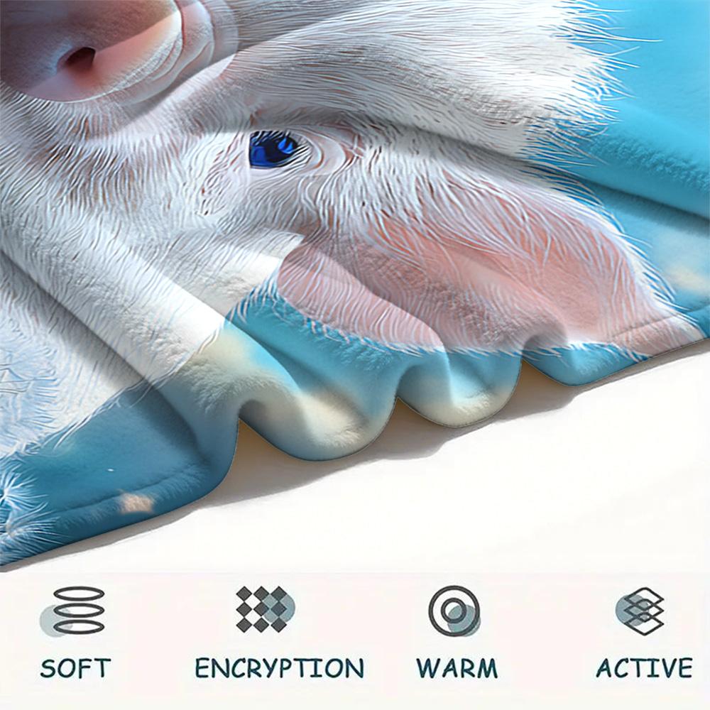 Pig Print Flannel Blanket, High quality Comfortable for All Seasons, Home Decor, Warmth and Comfort, Perfect for Christmas Gifts