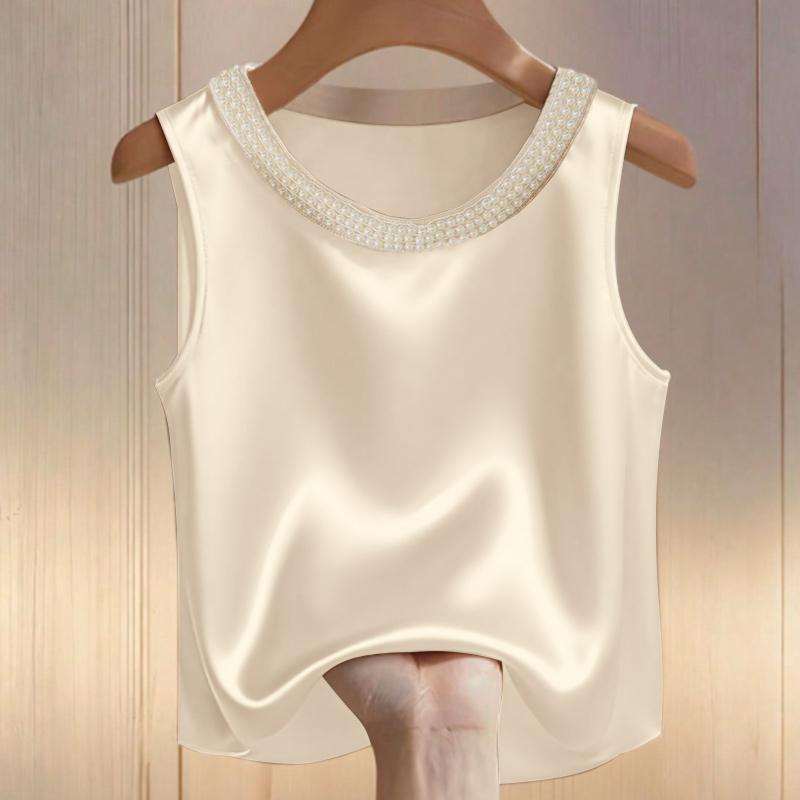 ZANZEA Women Casual Pear Splice Round Neck Loose Sleeveless Vest Tops S абрикосовый