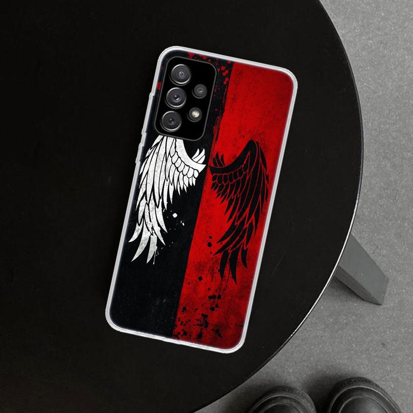Angel Wings Demon Wing Phone Case for Samsung Galaxy A17 A16 A26 A36 A56 A57 A37 A15 A25 A35 A55 A14 A24 A34 A54 A13 A23 A33 A53