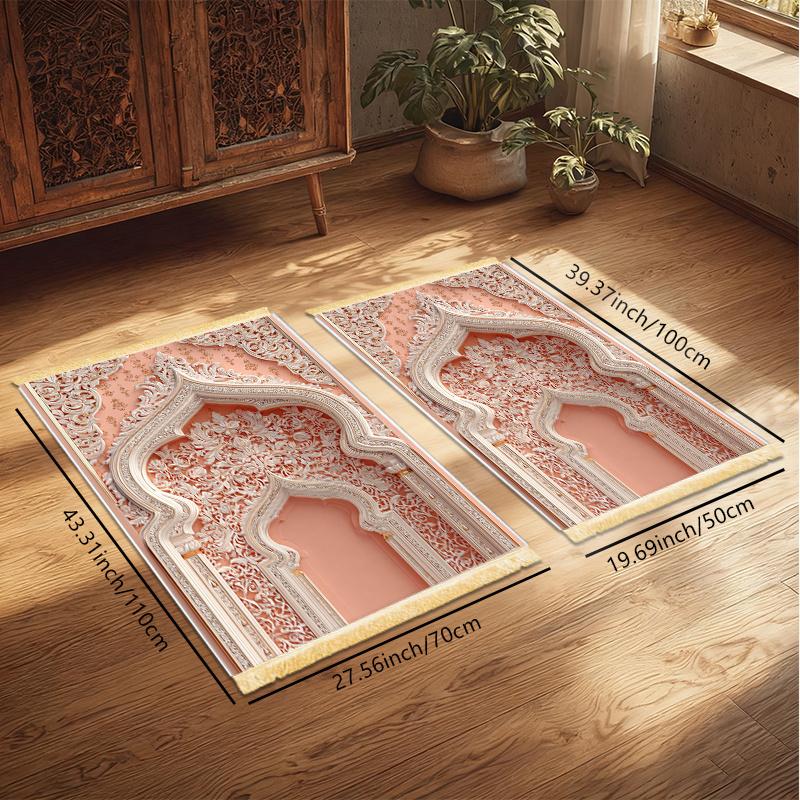 Muslim Prayer Rug Islamic Prayer Mat Indoor and Outdoor Foldable Prayer Mat Living Room Bedroom Carpet Home Decoration