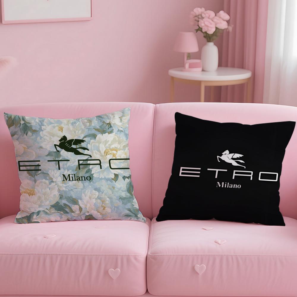 E-Etro Brand Cushion Cover Comfortable Reversible Pillow Cover Ideal for Car Sofa Bedroom & Beyond