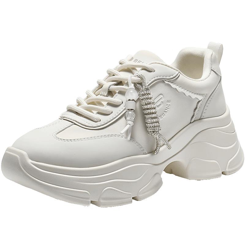Belle Women s Buckle Platform Dad Sneakers 37