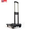 Portable Folding Aluminum Luggage Cart with Telescopic Handle and Four Wheels