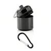 1pcs Portable Metal Sealed Pill Case with Carabiner, Moisture-proof Storage Container, Pill Box, Keychain Pill Holder, Mini Metal Pill Bottle