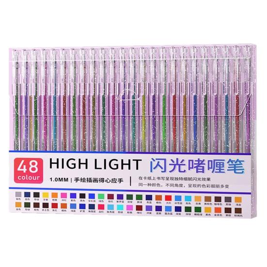 Glitter Gel Pen Set Smooth Writing Colored Drawing Pens Portable Journaling Crafting Doodling Glitter Pens for Adults School Supplies