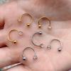 1pcs New Style Stainless Steel Ear Piercing Cz Stud Earrings Snake Moon Round Ball Arc Cartilage Helix Conch Screw Back Earring