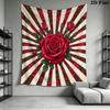 Rose Wall Tapestry Aesthetic Wall Hanging Printed Fabric Blanket Decorative Tapestries for Bedroom Living Room Home Decor