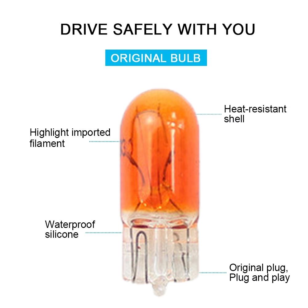 10/100pcs T10 194 Wedge Instrument Panel Light Bulbs Car Truck Motorcycle Signal Lamp Instrument Panel Bulb Lamp 12V Auto Lights