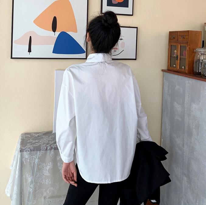 Printed Shirt Spring New Women's Loose Top Tide + Tie Tops