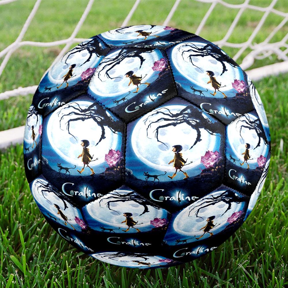 Coraline Print Size 5 Soccer Ball, Standard Match Football for Sports Game and Team Practice, Ideal Gift for Soccer Fans