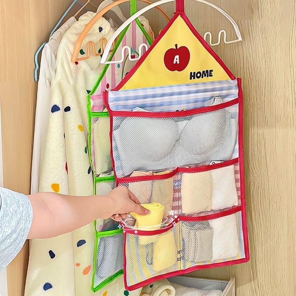 Space Saving Underwear Storage Hanging Bag Wall Mounted Underwear Socks Storage Bag  Bedroom