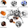 Folding Camping Gas Stove With Windproof Cover Outdoor Strong Fire  Heater Burner Portable Ultralight Picnic Hiking Gas Cooker