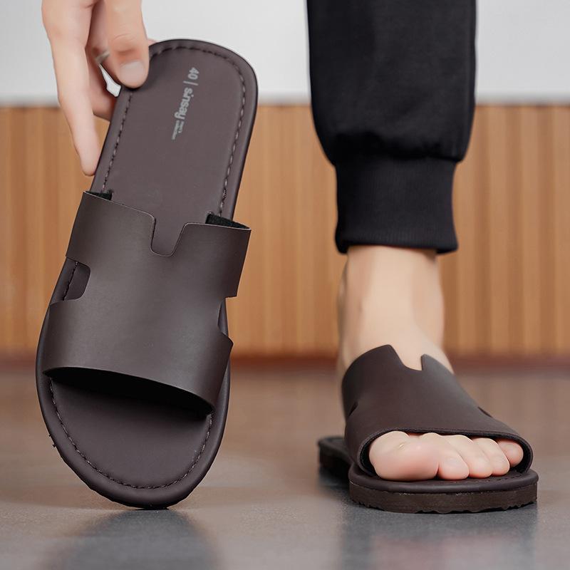 Herren Pantoffeln Sommer Freizeit Schuhe für Herren Outdoor Bequem Weiche Sohle Anti Rutsch Wasserdicht Strand Sandalen 42 dunkelbraune