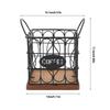 Coffee Pod Holder Organizer Large Capacity Metal Storage Basket with Wooden Base for Kitchen Countertop Office Coffee Bar