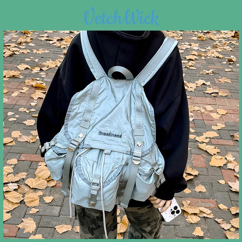 Nylon Letter Smoothmmod Embroidery Casual Backpack With Large Capacity For Travel And School Use