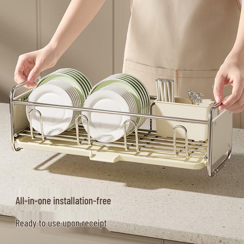 Modern Carbon Steel Kitchen Sink Dish Drying Rack