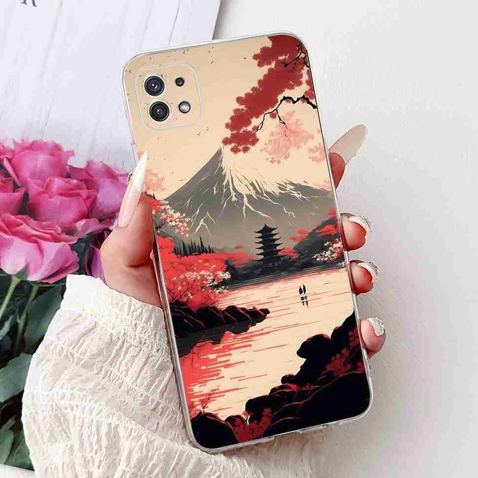 For Samsung Galaxy A22 5G Case SM-A226B Fashion Flower Bear Soft Silicone Cover For Samsung A22 A22 SM-A226BRN 6.6" Phone Casing