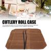 7 Slots Cutlery Roll Case Canvas Knife Storage Bag Practical Knife Roll Bag  For Cooking Lovers