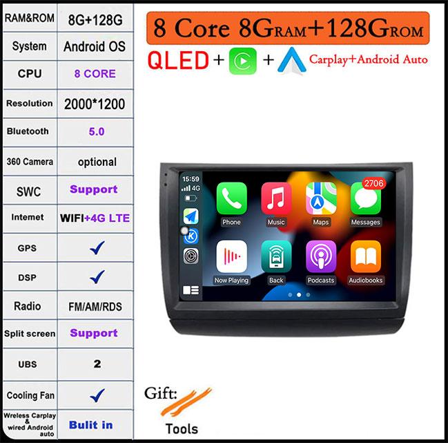 For Toyota Prius 20 2003-2009 Android Auto CarplayMultimedia Video Player Navigation Stereo Car RadioWIFI 4G GPS