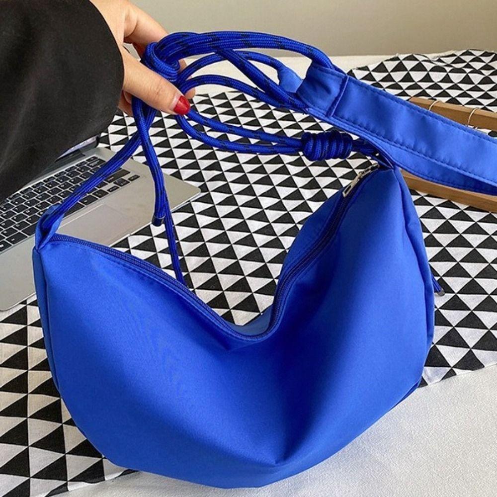 Casual Nylon Crossbody Bag Solid Color Shoulder Bag Simple Messenger Bag  Outdoor