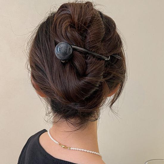 3Pcs Banana Clip Set Beads Decor French Style Hair Clips Women Non-Slip Twist Ponytail