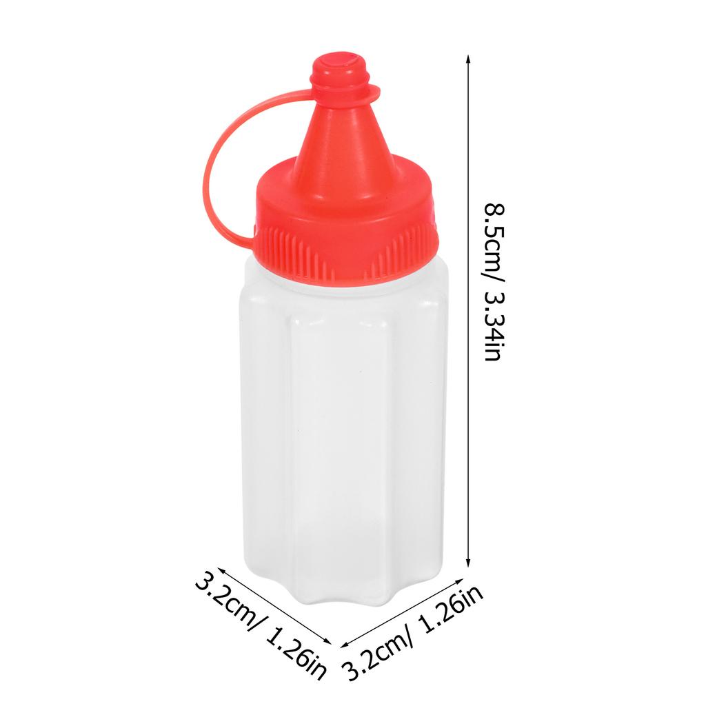 4 pcs Mini Condiment Squeeze Bottles Small Size Portable Oil Dispenser For Salad Dressing Mustard Ketchup Sauce Camping Kitchen