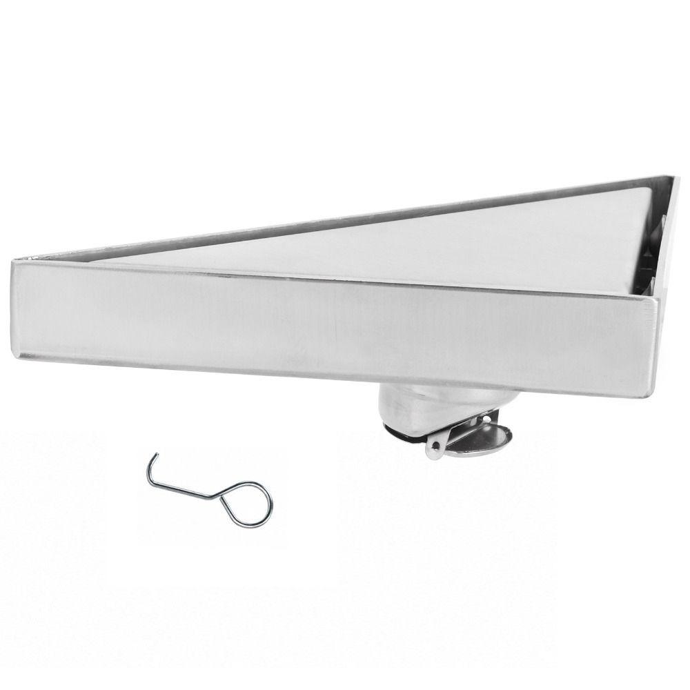 Triangular Floor Drain Concealed Shower Floor Drain Easy To Maintain Floor Strainer  Home