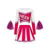 Zombie Cheerleading Uniform Women's Long-sleeve Cheerleader Performance Top Short Skirt Pom-pom Halloween School Student Costume