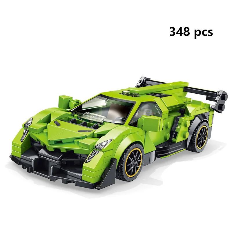 City Speed Sportbil Byggklossar Teknikbil Bil Carro Rennau Voiture Fordon MOC Utbildande Byggleksaker