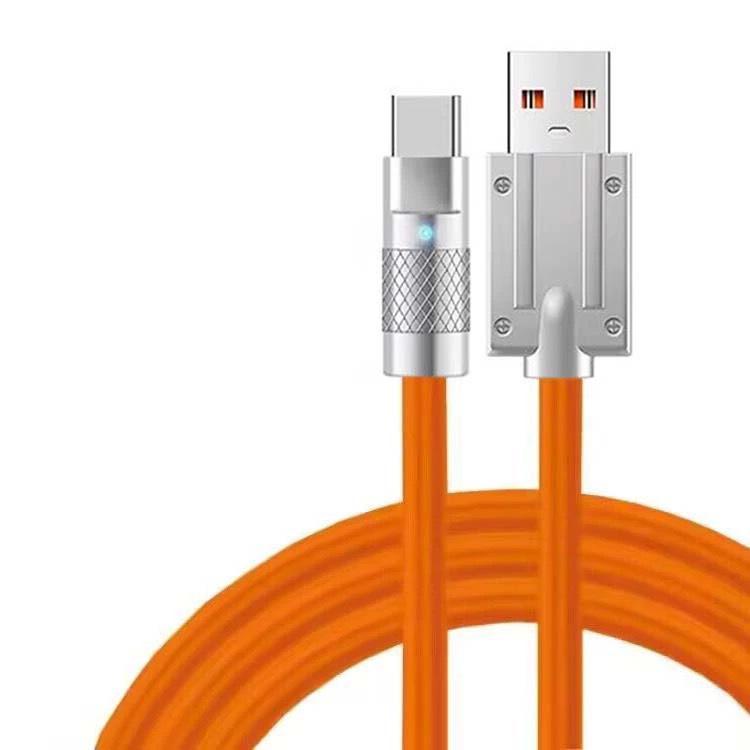 Jike 1m Liquid Silicone Zinc Alloy Fast Charging Cable for Apple, Android, Type-C